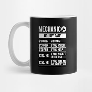 Auto Mechanic Work Hourly Rate Mug